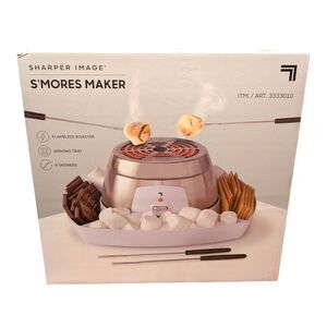 SHARPER IMAGE Electric Tabletop S'mores Maker for Indoors 6 Piece Set New